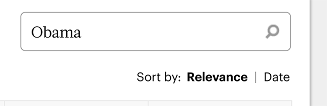 Screenshot of where Location & Time were located under the search box